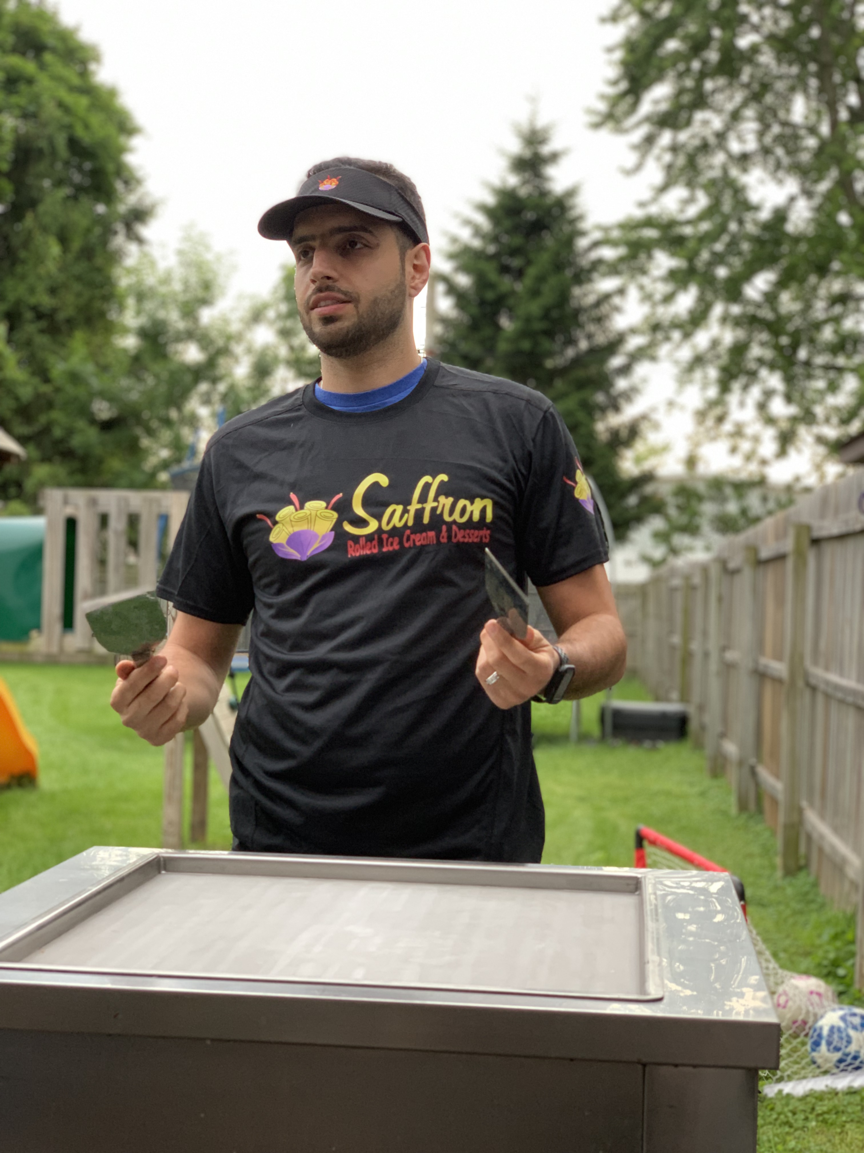 Saffron catering dessert presentation